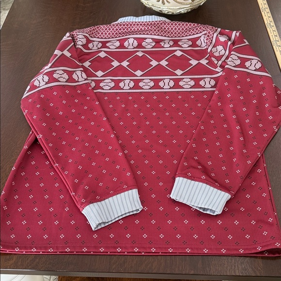 Boombah Men's maroon Ugly Sweater pullover Large. Baseball. Seasonal festive - Picture 8 of 12